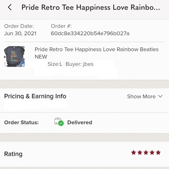 GO TO NEW LISTING MEDIUM SOLD OUT Beatles Retro Tee Happiness Love Rainbow NEW - Picture 7 of 9